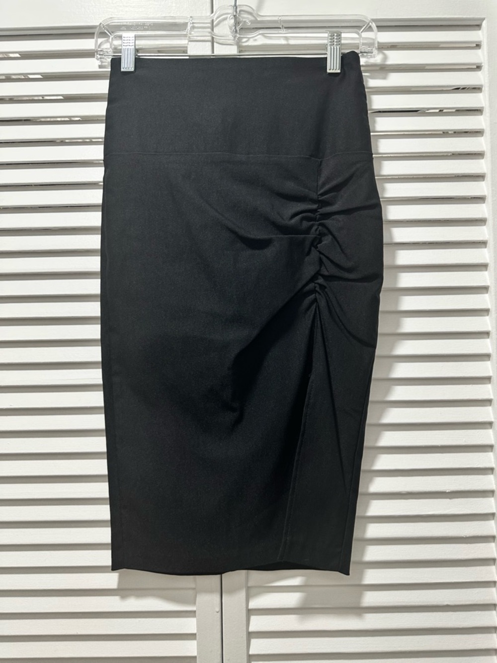 NEW YORK COLLECTION Ruched Pencil Midi Skirt